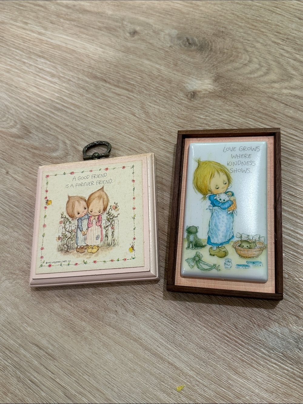 Vintage Hallmark Plaques Frames Trinkets for children room nursery cottage core